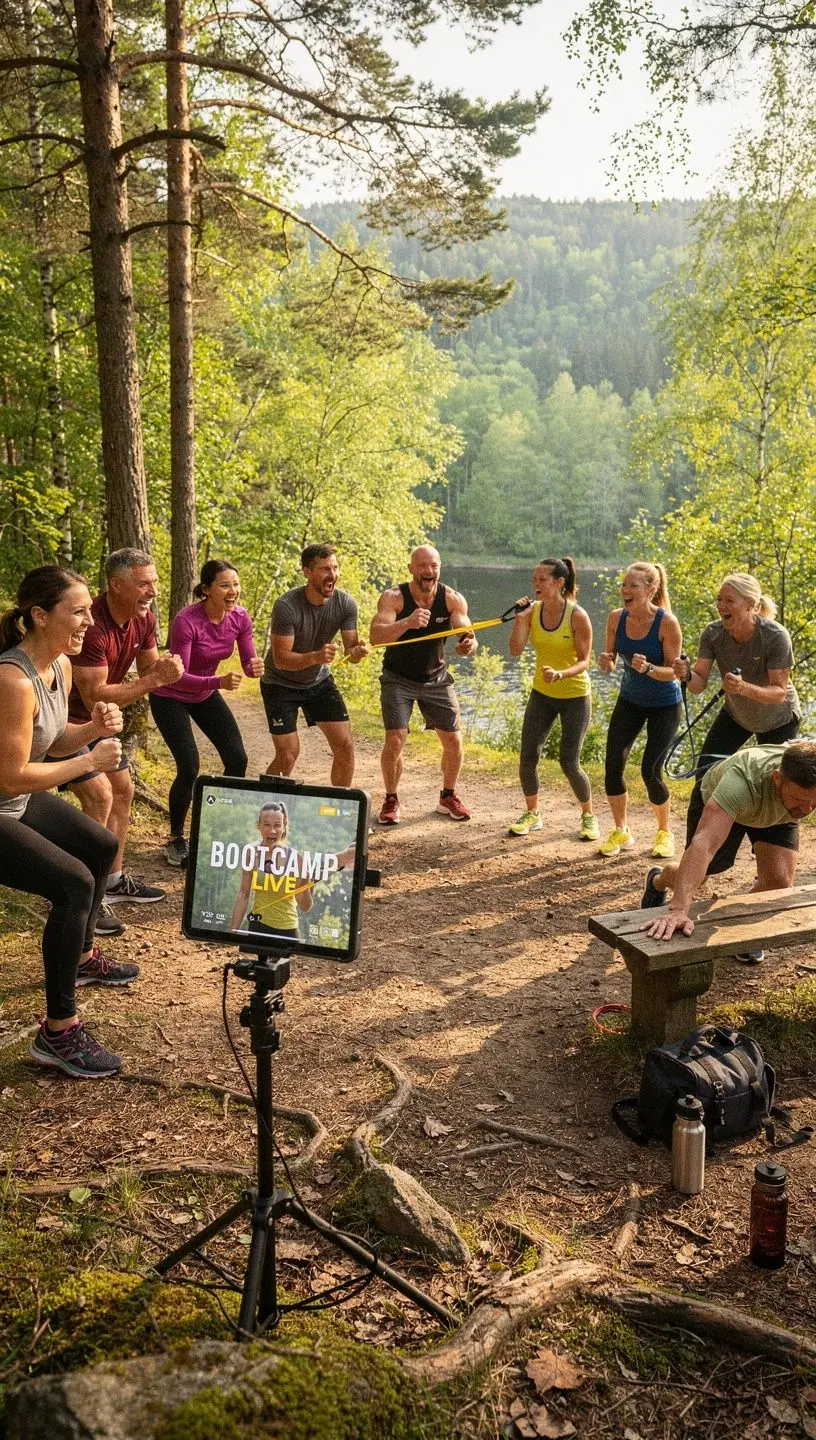 Vingrinājumu rutīnas, kas pielāgotas cilvēkiem virs 40 gadiem, uzsverot veselību un vitalitāti.