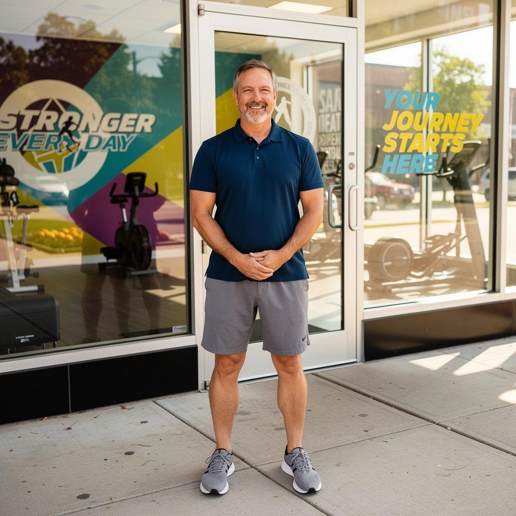 Grupas vingrošanas nodarbība, kurā piedalās cilvēki dažādās vecuma grupās.